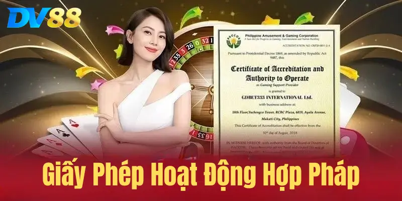 Giấy phép hoạt động hợp pháp